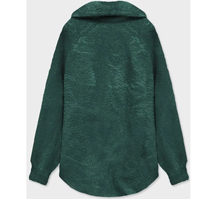 Tmavozelený krátky prehoz cez oblečenie typu alpaka (CJ65)