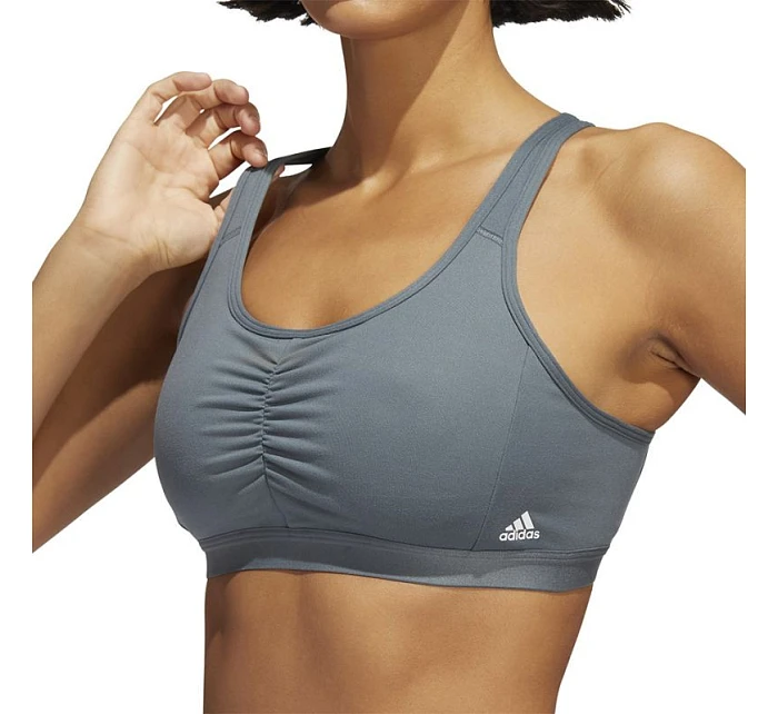 Dámska športová podprsenka adidas Coreessentials Medium-Support šedá HD7686