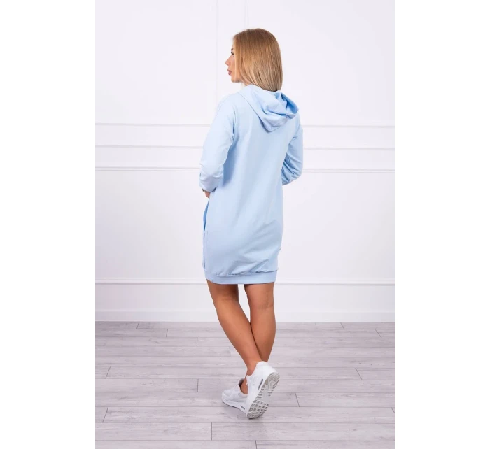 Šaty s kapucí v modré barvě Šaty s kapucí v modré barvě