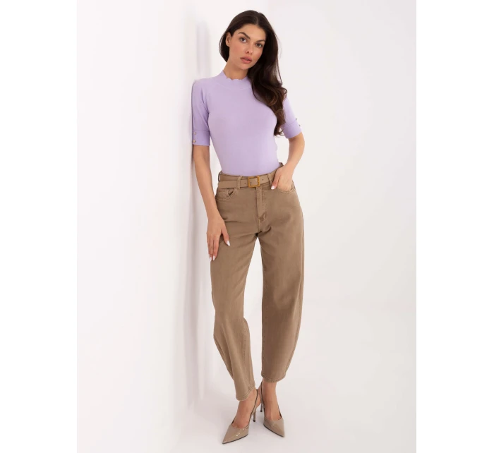 Sweter PM SW model 21776355 jasny fioletowy - FPrice Sweter PM SW model 21776355 jasny fioletowy - FPrice