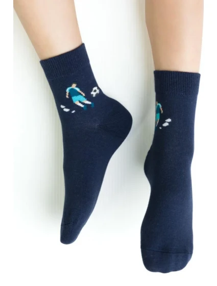 Chlapčenské vzorované ponožky 014 JEANS 29-31