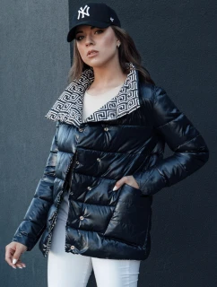 Dámská přechodná prošívaná bunda navy blue model 21979415 - Dstreet