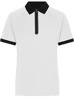 JN Dámské piqué polo se zipem 02. white/black model 22531380 - Daiber JN Dámské piqué polo se zipem 02. white/black model 22531380 - Daiber
