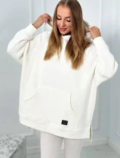 Bavlnená súprava, zateplená mikina + legíny ecru