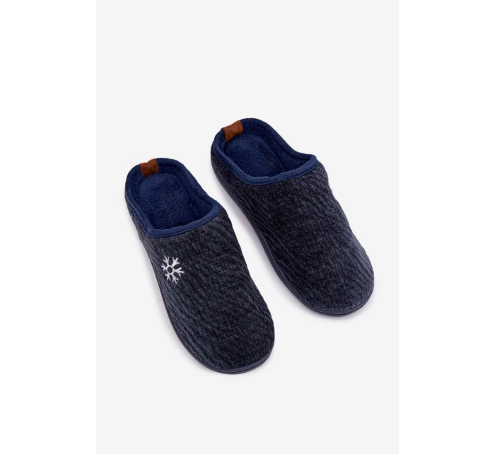 Pánské domácí pantofle tmavě modré model 21821690 - Boto Pánské domácí pantofle tmavě modré model 21821690 - Boto