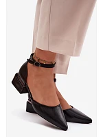 Lodičky na klínku s páskem Vinceza 62278 Černé