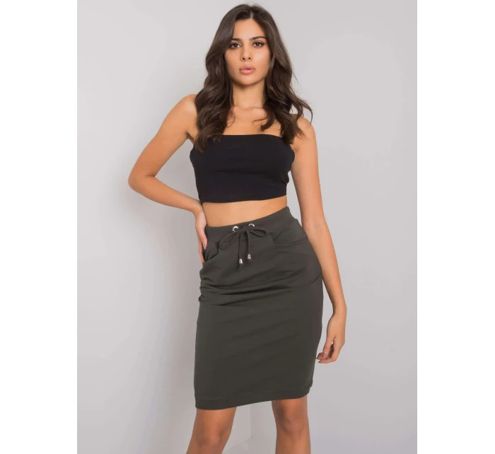 Sukně RV SD tmavá khaki model 17292571 - FPrice Sukně RV SD tmavá khaki model 17292571 - FPrice