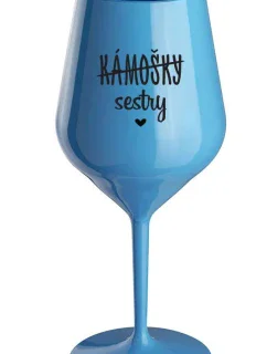 BAGS - SISTERS - modrý nerozbitný pohár na víno 470 ml