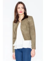 Dámské sako model 21101167 olivové - Figl Dámské sako model 21101167 olivové - Figl