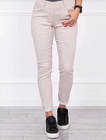 Džínsové nohavice béžovej farby