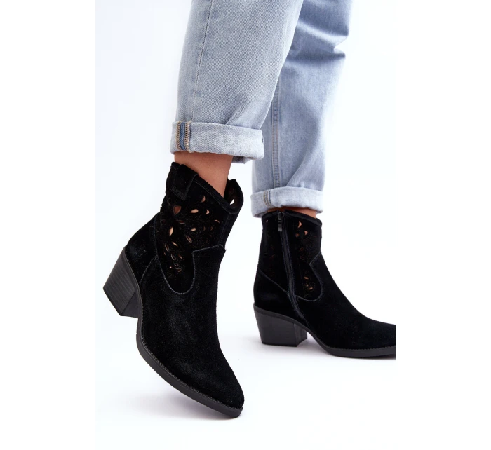 Kožené Boty S D&A Černá model 21636938 - S.Barski Kožené Boty S D&A Černá model 21636938 - S.Barski