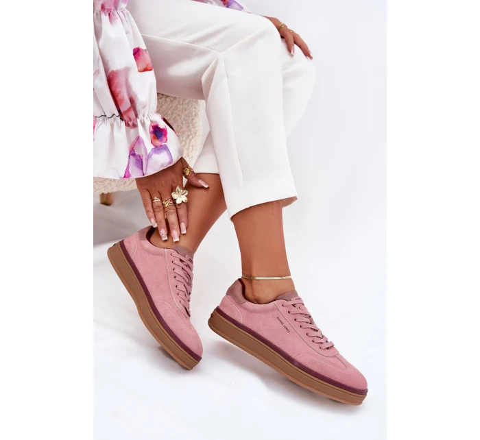 Semišové Dámské Tenisky Daniel  Růžové model 21703337 - Daniel Lopez Just Dare