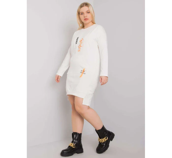 Šaty RV SK model 16198327 ecru - FPrice Šaty RV SK model 16198327 ecru - FPrice