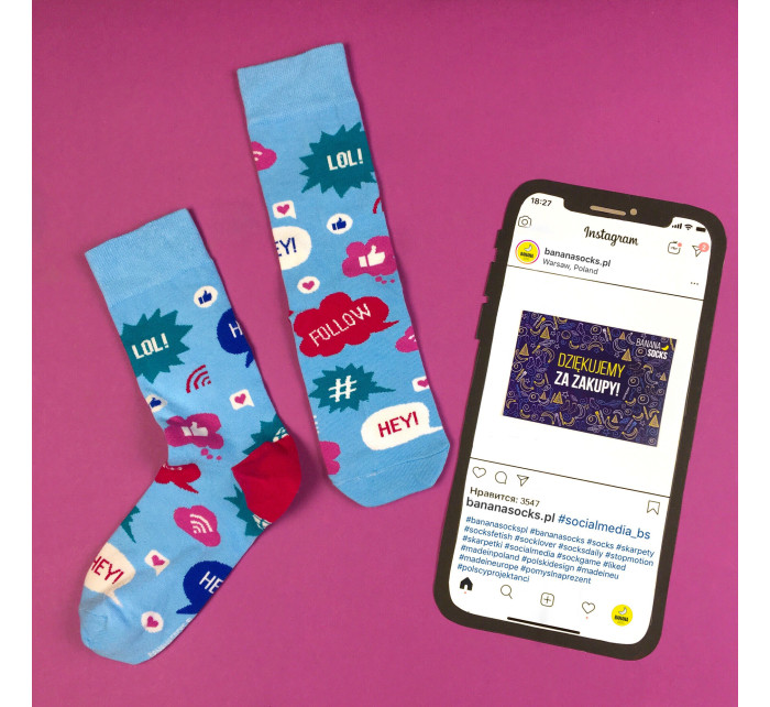 Banana Socks Ponožky Classic Sociálne médiá