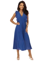 315-8 EMILY plisované šaty s volánmi a výstrihom - farba CHABRIEL 315-8 EMILY plisované šaty s volánmi a výstrihom - farba CHABRIEL