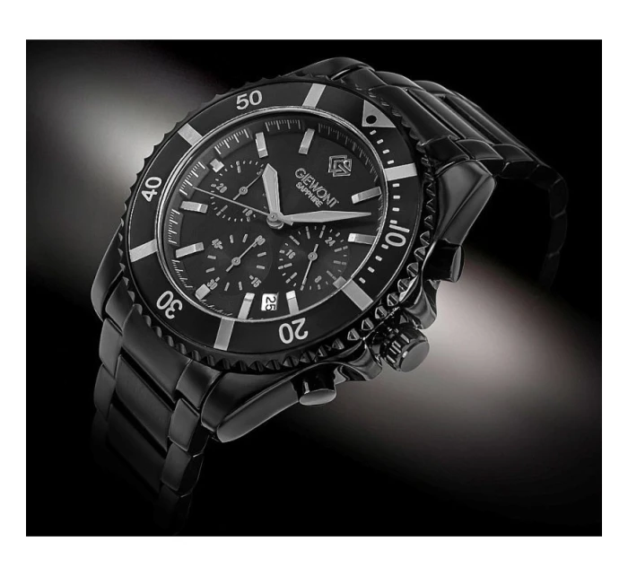Pánske hodinky Giewont Chronograph Sapphire Black Titanium GW3970-B1 Pánske hodinky Giewont Chronograph Sapphire Black Titanium GW3970-B1