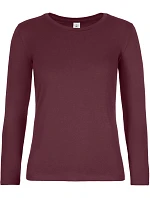 B&C #E190 LSL /women Dámské tričko z těžké bavlny s dl. rukávem model 22496362 burgundy B&C #E190 LSL /women Dámské tričko z těžké bavlny s dl. rukávem model 22496362 burgundy