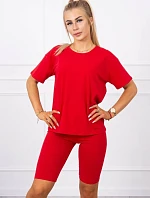 Súprava top+legíny červená