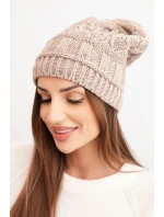 Čepice s fleecem Marta K231 tmavě béžová
