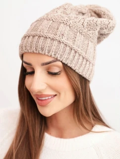 Čepice s fleecem Marta K231 tmavě béžová