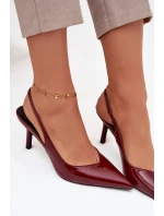 Lakované lodičky na jehlovém podpatku bordó Phelia Lakované lodičky na jehlovém podpatku bordó Phelia