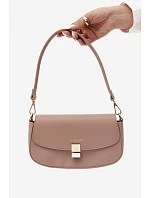 Malá kožená kabelka béžová model 22220891 - Flora&Co