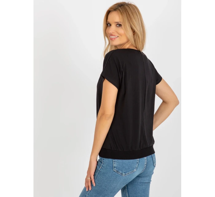 Bluzka RV BZ model 18604792 czarny - FPrice Bluzka RV BZ model 18604792 czarny - FPrice