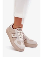 Dámske kožené tenisky na platforme Daniel Lopez Just Dare - béžové Dámske kožené tenisky na platforme Daniel Lopez Just Dare - béžové