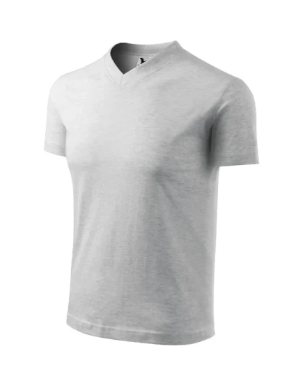 Tričko s výstrihom do V unisex svetlo šedá modrá