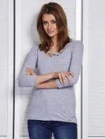 Dámska blúzka CZ BZ 1417.97 Svetlo šedá - FPrice