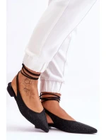 Dámske šnurovacie baleríny 22-297 model 178022 Black - Stephan Paris