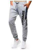 Pánské světle šedé teplákové kalhoty model 21964151 - Dstreet