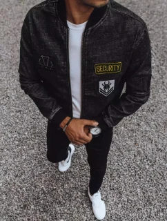 Pánska čierna bunda FashionStreet TX4107