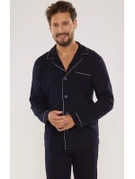 Pánské rozepínací pyžamo 729 model 19713205 dł/r M2XL - De Lafense Pánské rozepínací pyžamo 729 model 19713205 dł/r M2XL - De Lafense