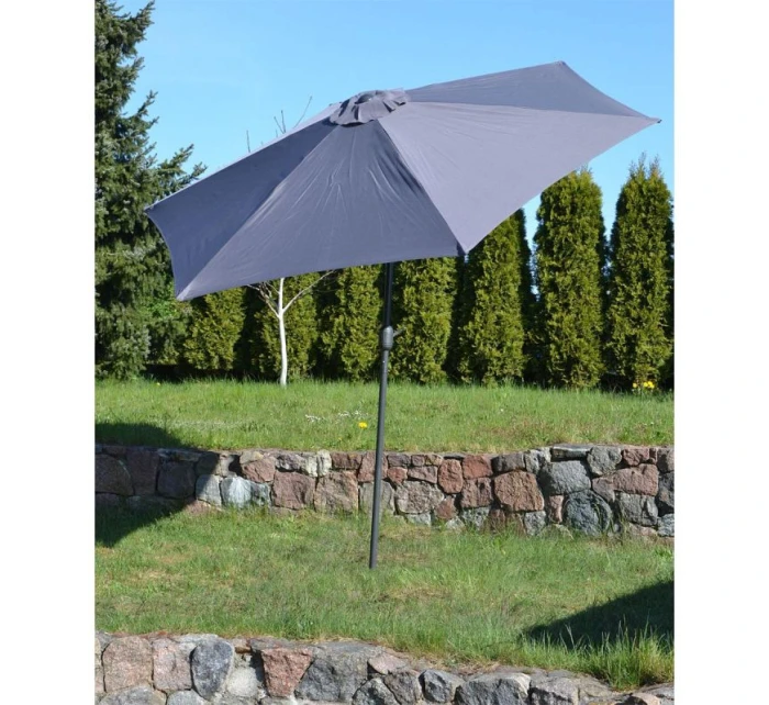 ZÁHRADNÝ DÁŽDNIK 300 CM SKLADACÍ SIVÝ