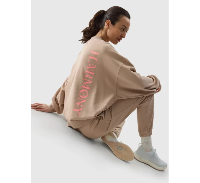 Dámska oversize mikina 4F - béžová