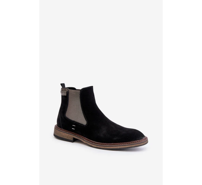 Pánske členkové topánky Chelsea OO174154 Black - Big Star