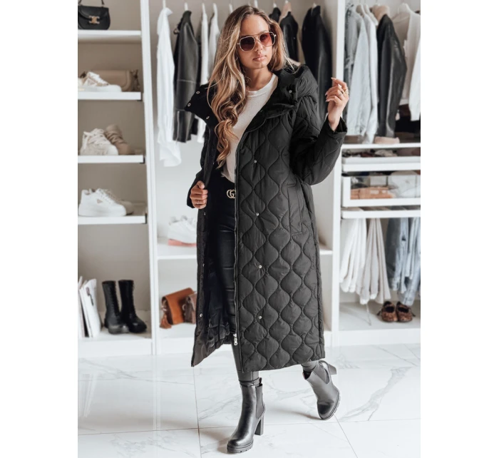 Dámská zimní bunda prošívaná černá model 21990488 - Dstreet Dámská zimní bunda prošívaná černá model 21990488 - Dstreet