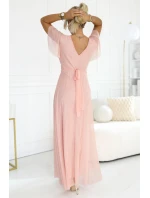 długa  z dekoltem i krótkim  model 22036870 - numoco basic