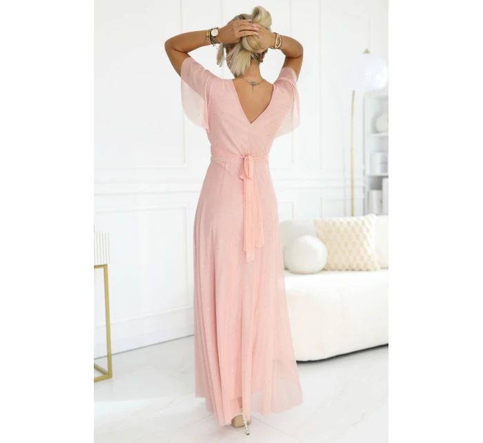 długa  z dekoltem i krótkim  model 22036870 - numoco basic