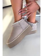 Dámské sněhule z přírodního semiše béžové Mairene Dámské sněhule z přírodního semiše béžové Mairene