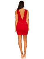 Sexy sheeth dress withi body chain