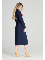 Dámsky kabát M698 tmavomodrý - Figl Dámsky kabát M698 tmavomodrý - Figl