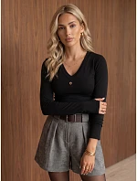 Bluzka damska czarna model 22394703 - FashionStreet Bluzka damska czarna model 22394703 - FashionStreet