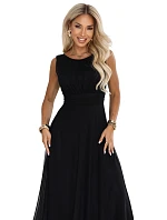 dlouhé maxi šaty s kulatým výstřihem – černé model 22294993 - numoco basic dlouhé maxi šaty s kulatým výstřihem – černé model 22294993 - numoco basic