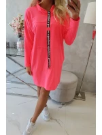 Šaty s kravatou ružové neónové Šaty s kravatou ružové neónové