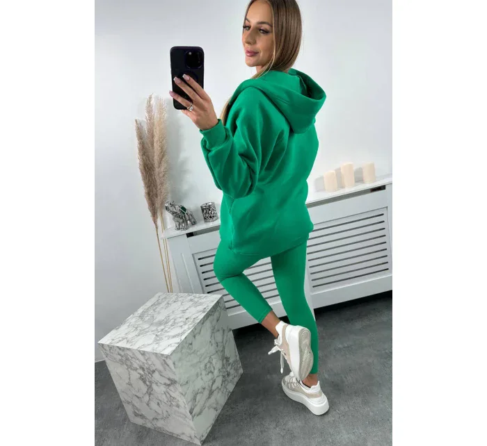 Sada mikiny, topu a legín 3 v 1 zelená Sada mikiny, topu a legín 3 v 1 zelená