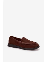 Mokasyny Damskie Z Eko Zamszu Czekoladowe Tynara