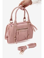 Růžová kabelka z imitace semiše model 22220873 - Flora&Co Růžová kabelka z imitace semiše model 22220873 - Flora&Co
