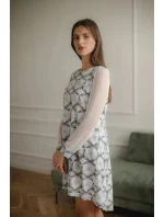 Dámske šaty L082 white/blue - Lenitif